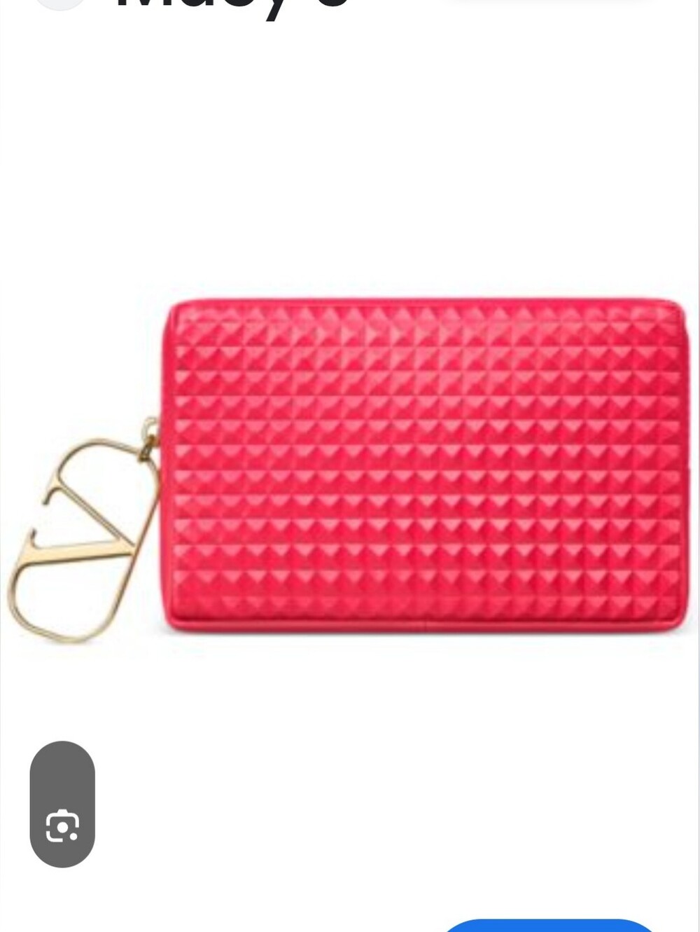 Valentino Bright Red Zip Wristlet with Gold Hardware Nwt - Picture 1 of 7